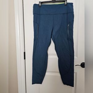 Athleta Rainer Tight Leggings Blue Size XL.No 16